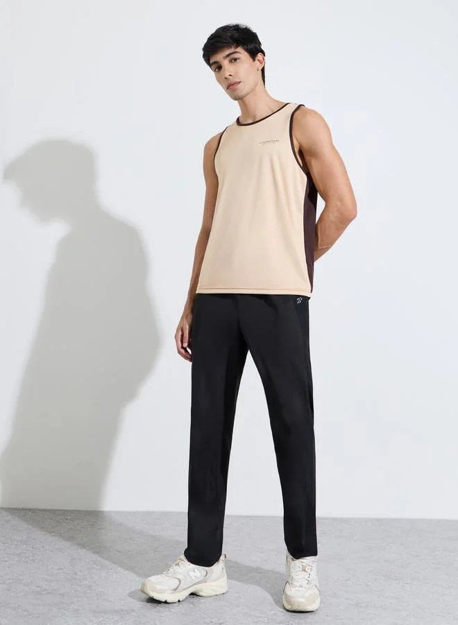 Styli Color Block Printed Regular Fit Tank Top