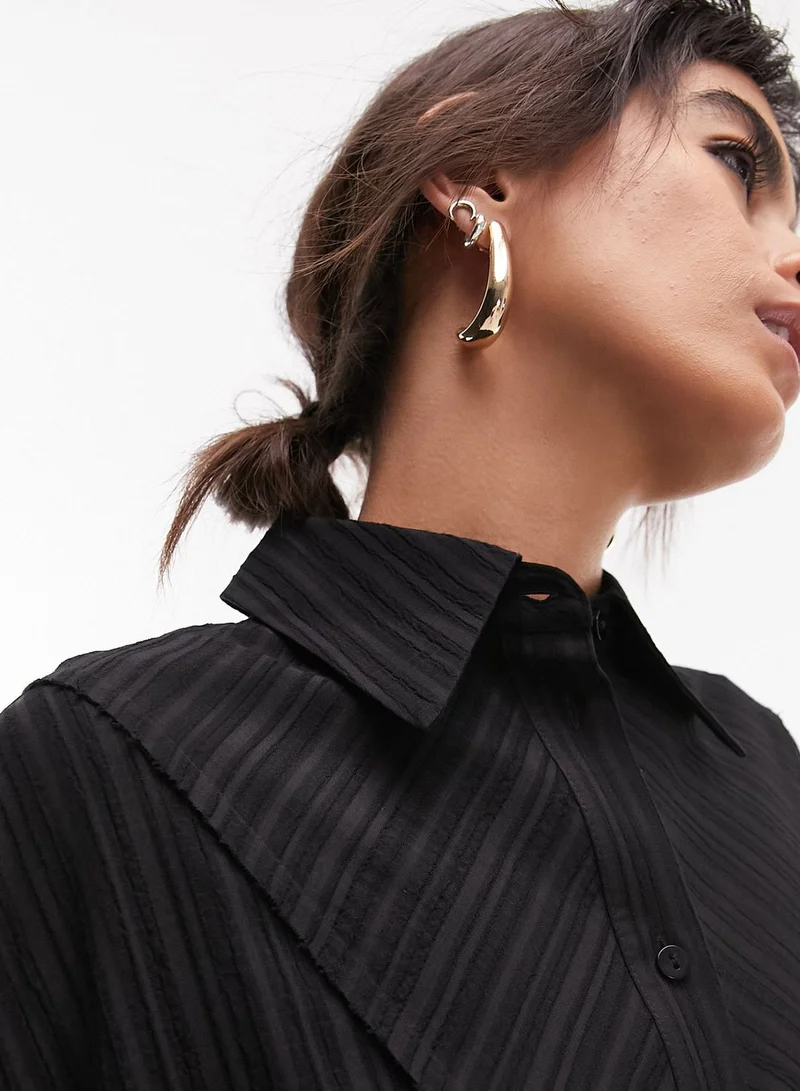TOPSHOP Checked Button Down Shirt