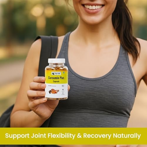 AVW Curcumin Plus 500mg Capsules | Anti inflammatory Supplement for Adults | With Turmeric & Black Pepper with Enhanced Bioavailability for Joint & Immune Support 60 Capsules - Image 3