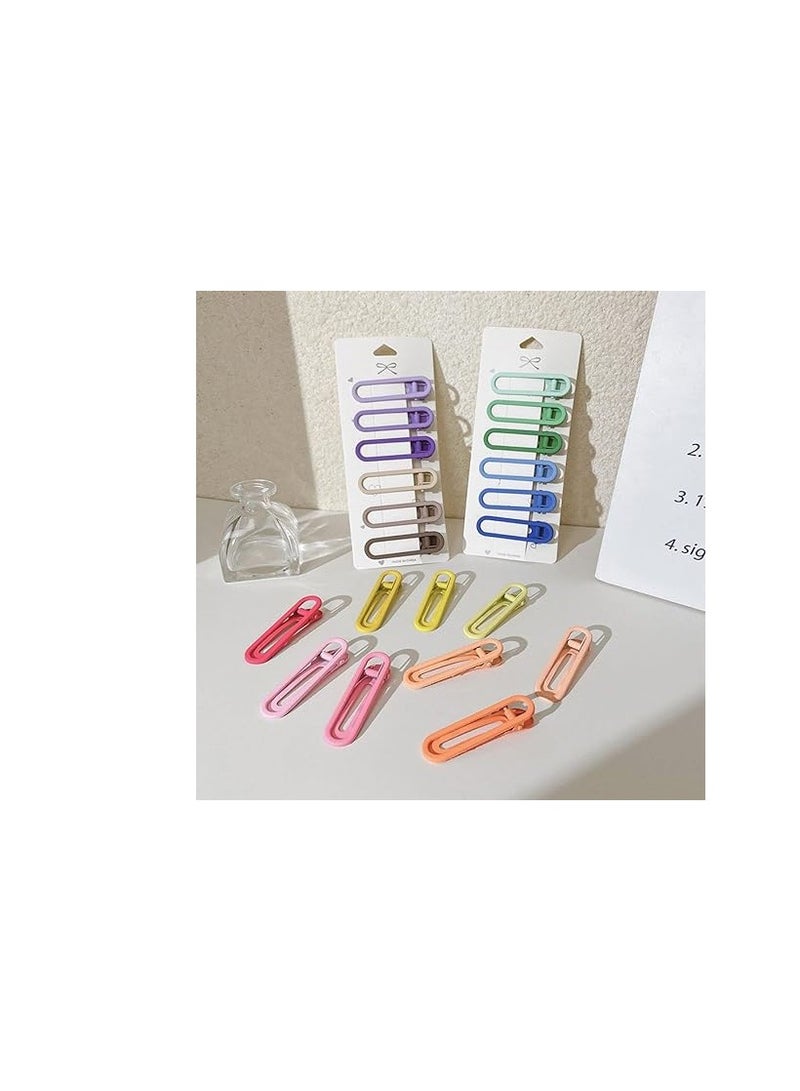 WOD Makeup Hair Clips, Solid Candy Color Non-slip Hair Accessories for Girls, Cute Duck Bill Hair Pin Clip, Strong Buckle for Girls, 3 Piece Blue - Image 2