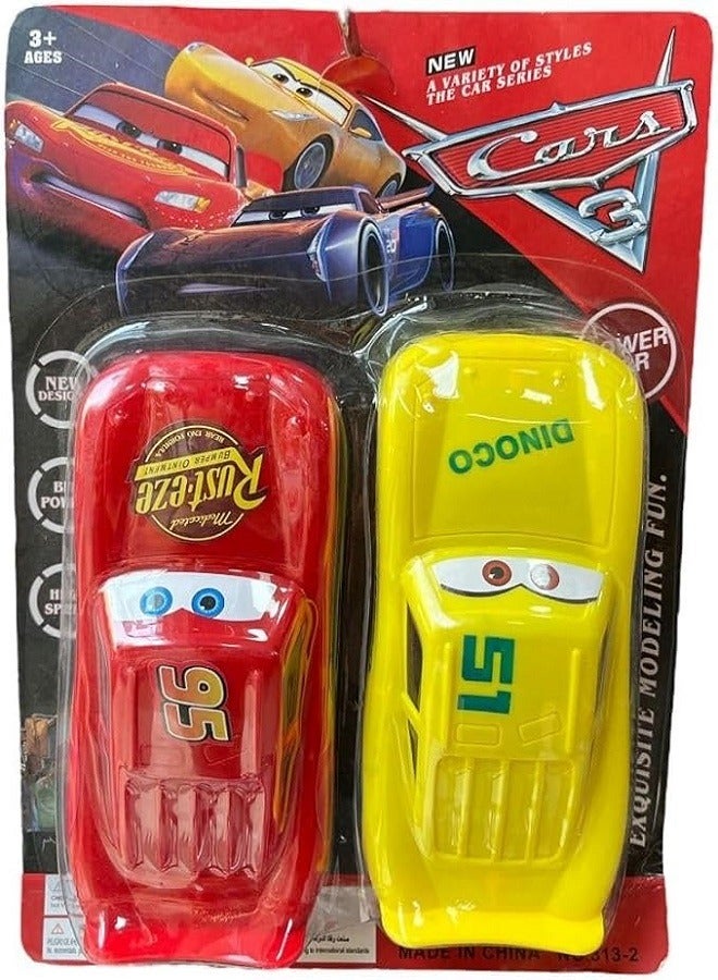 2 Pcs Raccing Car Set (red & yellow) - Image 2