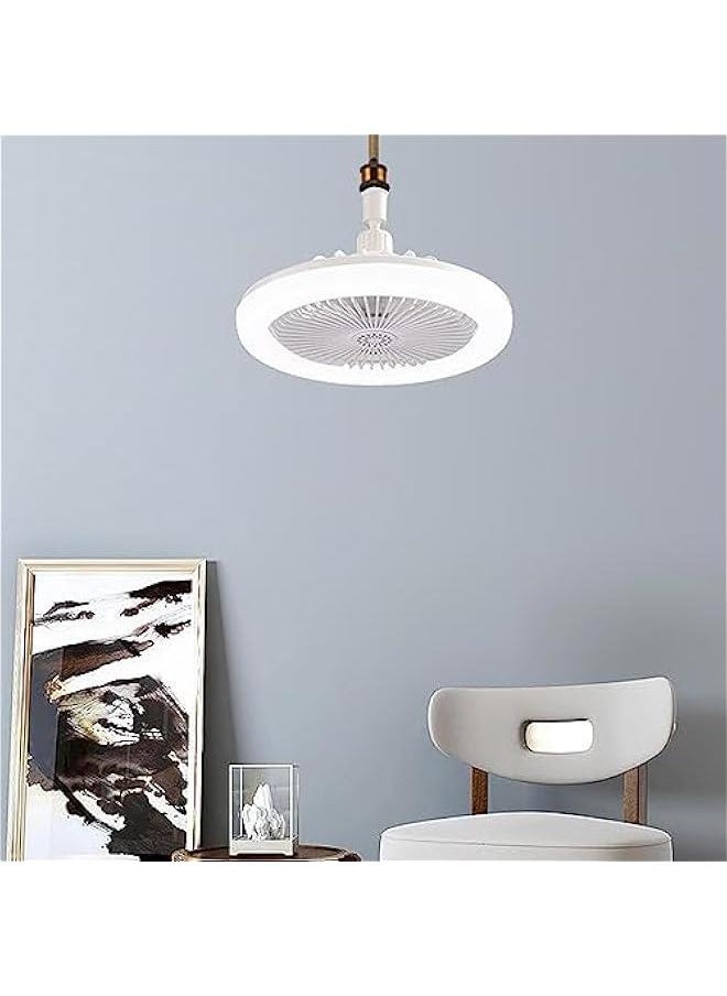 ماركة غير محددة Enclosed Ceiling Fans with Lights and Remote - Modern Simple Ceiling Fan - Ceiling Fan with Lights - Low Profile Flush Mount Ceiling Fans with Remote Control | Enclosed Fan Light for Bedroom Kitchen  - Image 2