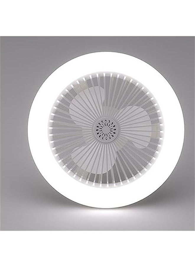 ماركة غير محددة Enclosed Ceiling Fans with Lights and Remote - Modern Simple Ceiling Fan - Ceiling Fan with Lights - Low Profile Flush Mount Ceiling Fans with Remote Control | Enclosed Fan Light for Bedroom Kitchen  - Image 5