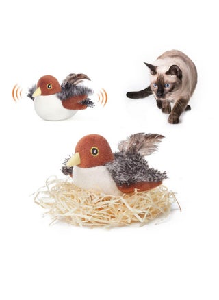 Potaroma Cat Toys Rechargeable Flapping Bird Sparrow, Lifelike Chirp Tweet, Touch Activated Kitten Toy Interactive Cat Exercise Toys for All Breeds Cat Kicker Catnip Toys 4.0 Inches - pzsku/Z0A349991E8AFDDD62FC6Z/45/_/1736426525/7c07eb1d-bf86-47c4-b5aa-50bde3597a91