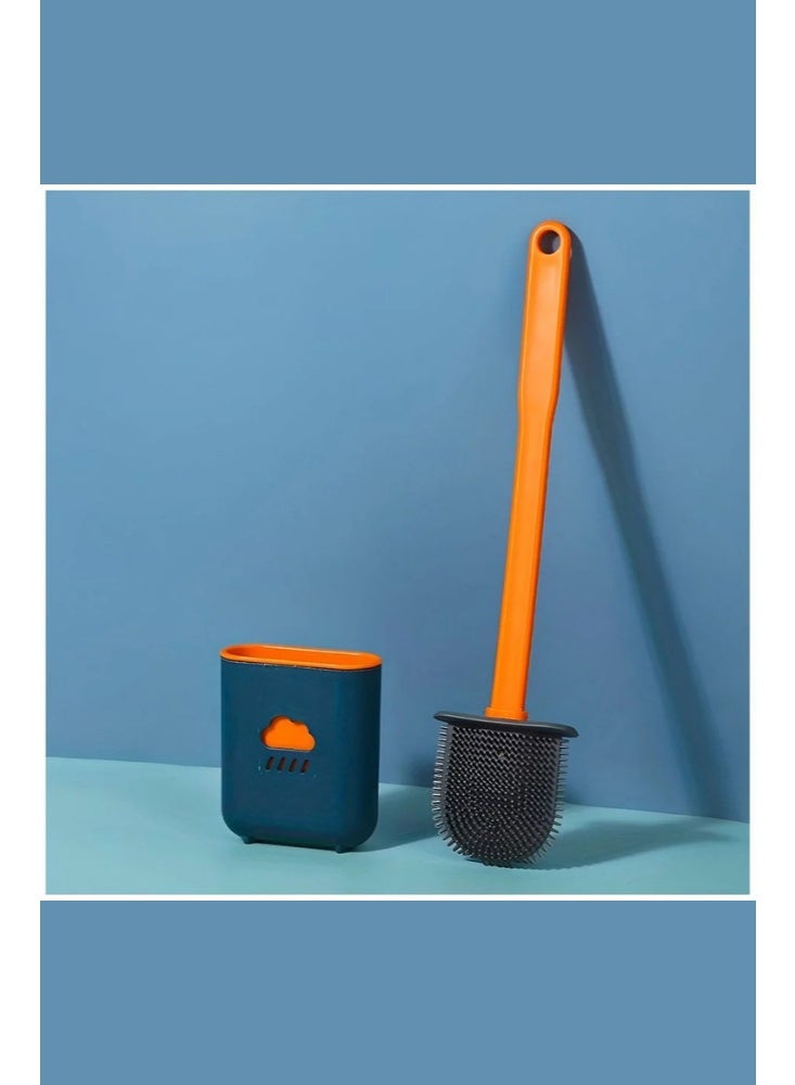ايدا فرشاة مرحاض سيليكون مع حامل – تثبيت جداري أو أرضي، تصميم صحي وعصري - Image 3