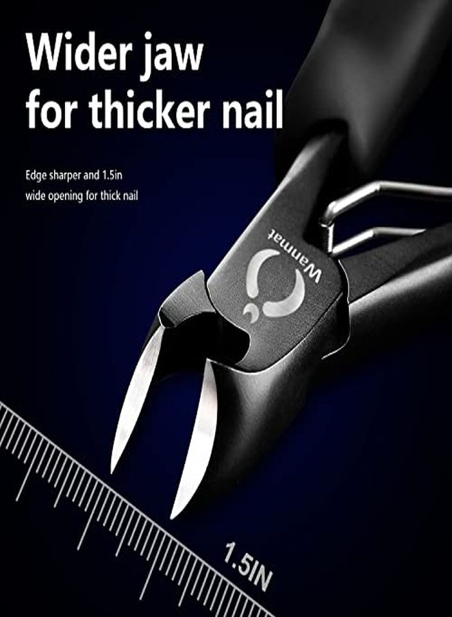 Wanmat Il Clippers, Podiatrist Toenail Clippers For Thick Nails For Seniors For Men Wanmat (Black) - Image 4