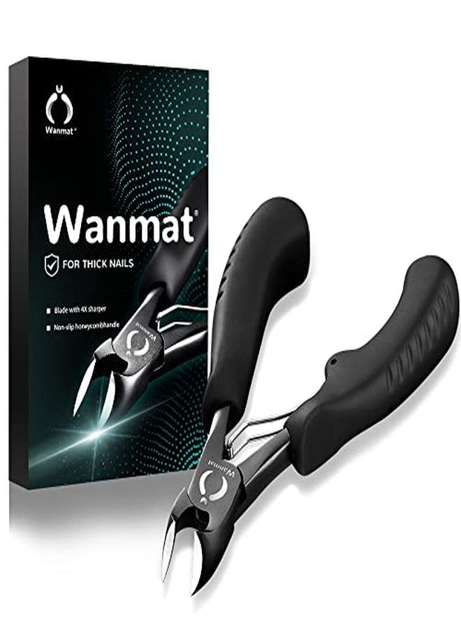 Wanmat Il Clippers, Podiatrist Toenail Clippers For Thick Nails For Seniors For Men Wanmat (Black) - Image 1
