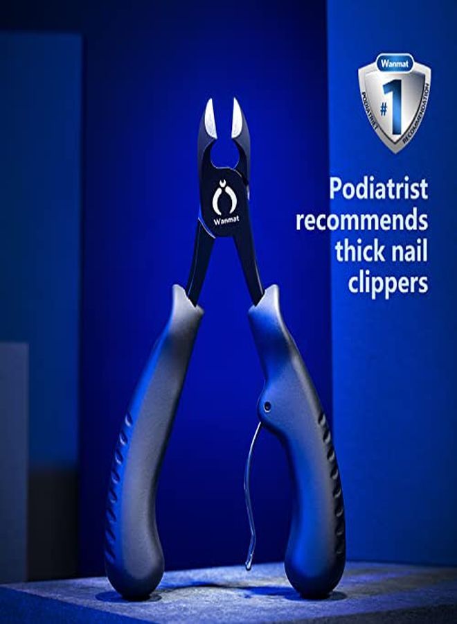 Wanmat Il Clippers, Podiatrist Toenail Clippers For Thick Nails For Seniors For Men Wanmat (Black) - Image 2