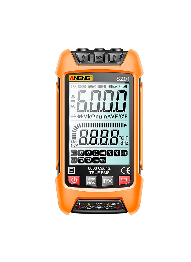 ANENG SZ01 Smart Digital Multimeter True RMS NCV Universal Meter Handheld Multifunctional Tester Voltmeter Ammeter with Backlight Flashlight AC/DC Voltage & Current Resistance Frequency Measurement  - Image 1
