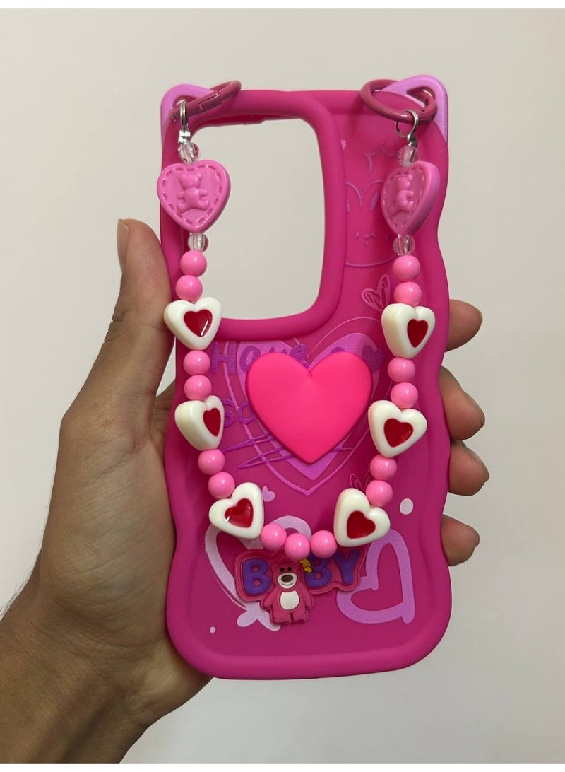 A new cartoon-style back cover in the shape of a heart with the word BABY on it, compatible with the Realme C71 phone. - Image 2