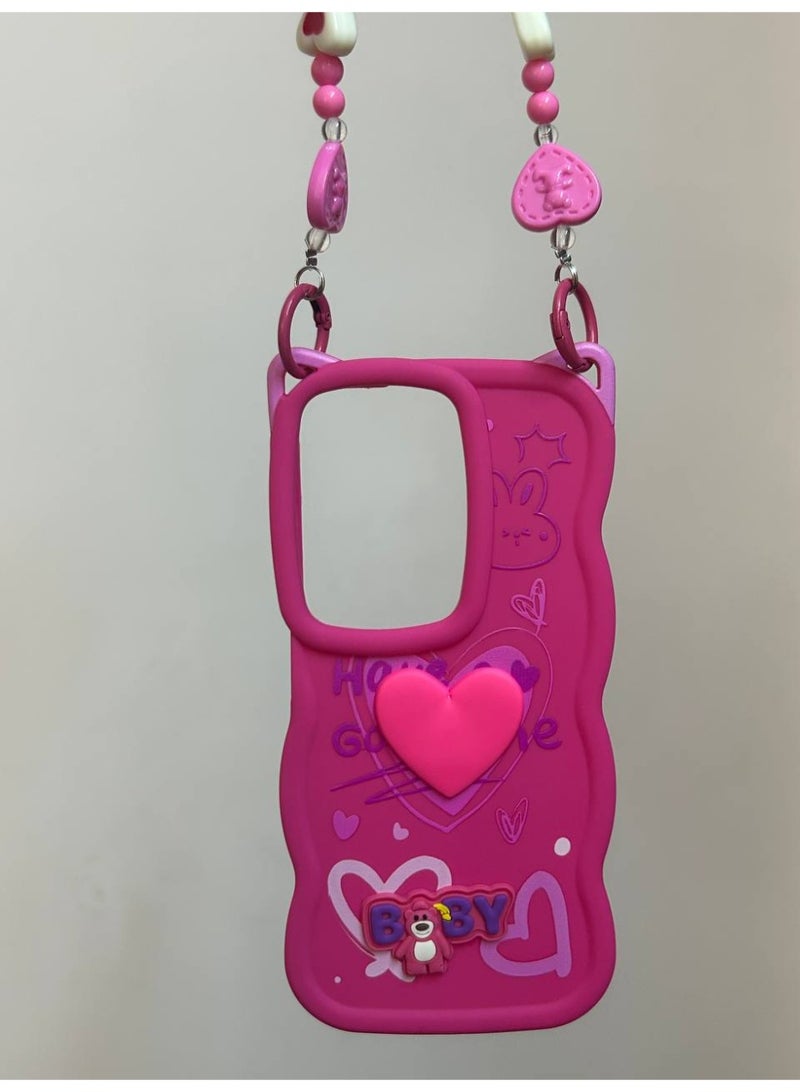 A new cartoon-style back cover in the shape of a heart with the word BABY on it, compatible with the Realme C71 phone. - Image 1