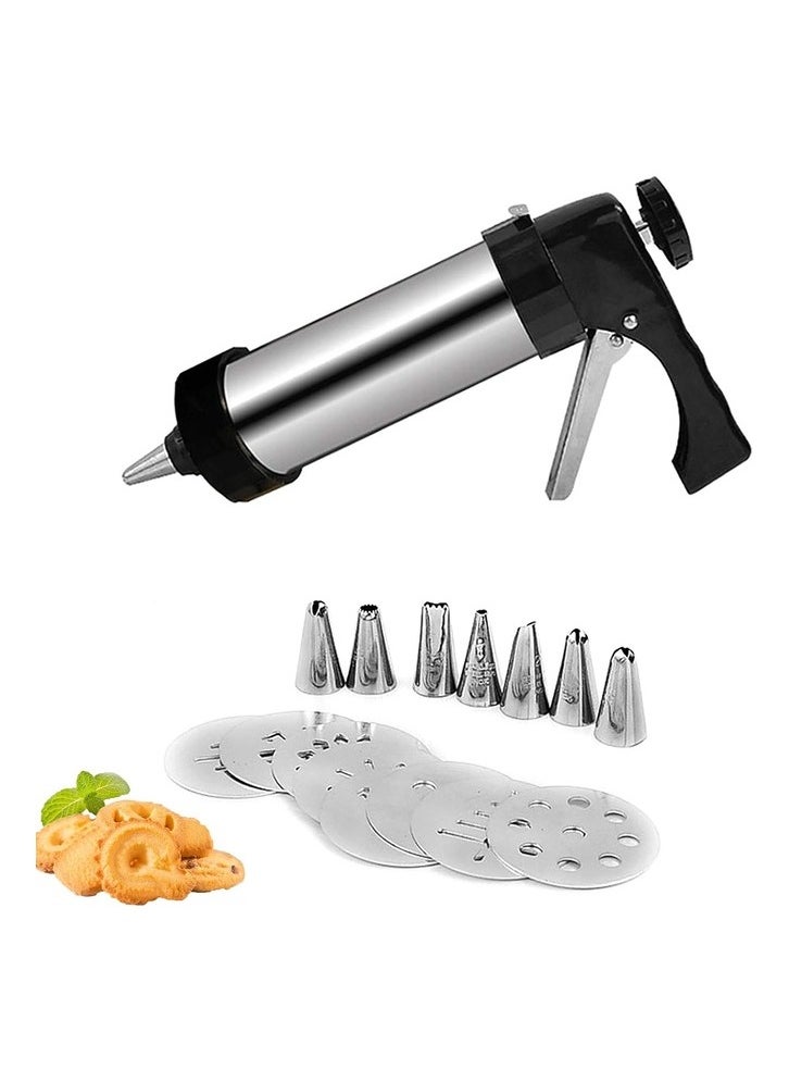 AWALOR Stainless Steel Spritz Cookie Press Set – Includes 16 Kits, Reusable for Baking and Decorating  - Image 1