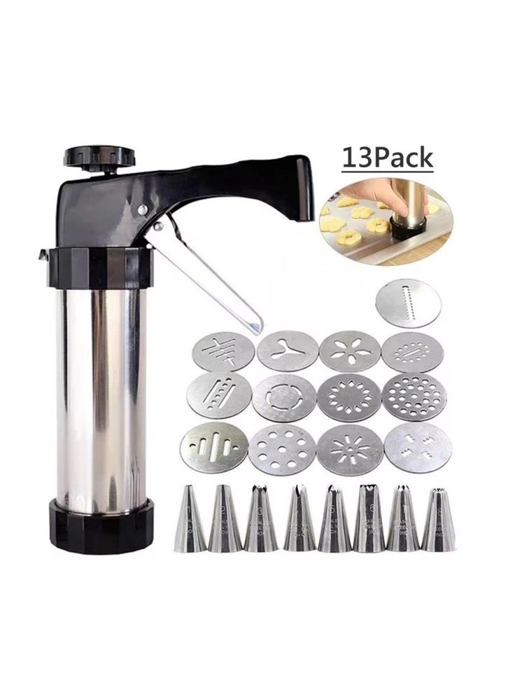 AWALOR Stainless Steel Spritz Cookie Press Set – Includes 16 Kits, Reusable for Baking and Decorating  - Image 2