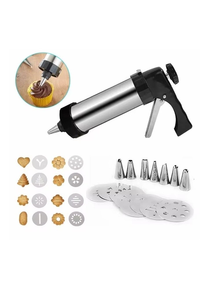 AWALOR Stainless Steel Spritz Cookie Press Set – Includes 16 Kits, Reusable for Baking and Decorating  - Image 3