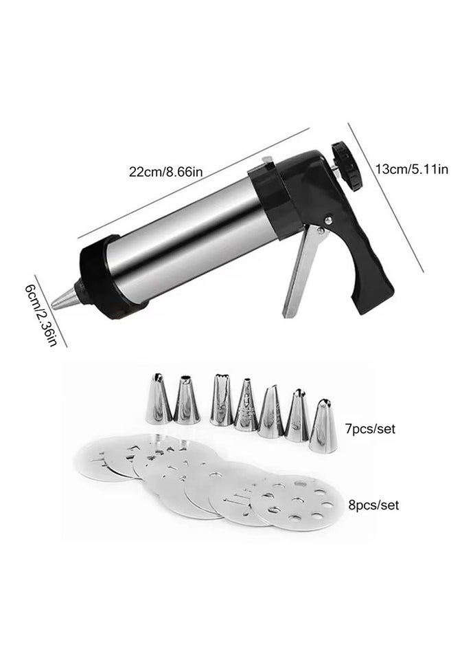 AWALOR Stainless Steel Spritz Cookie Press Set – Includes 16 Kits, Reusable for Baking and Decorating  - Image 4