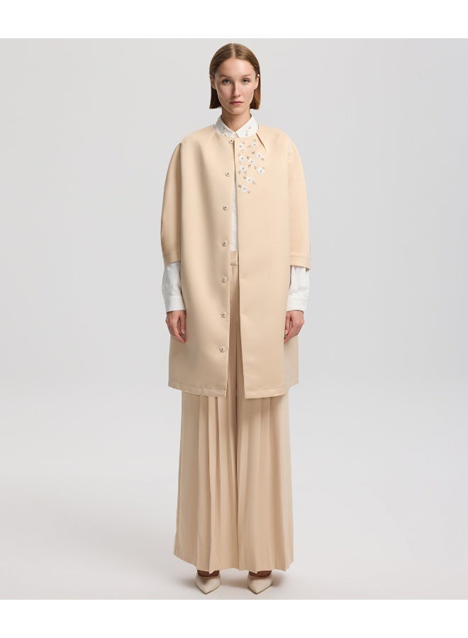 Ipekyol Relaxed Fit Embroidered Trench Coat - Image 1