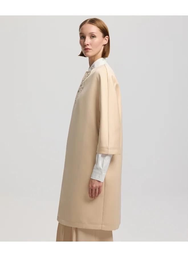 Ipekyol  Relaxed Fit Embroidered Trench Coat for Women | Best Price UAE