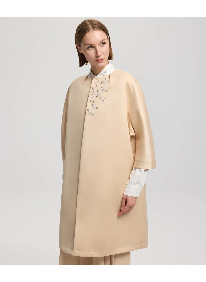 Ipekyol  Relaxed Fit Embroidered Trench Coat for Women | Best Price UAE