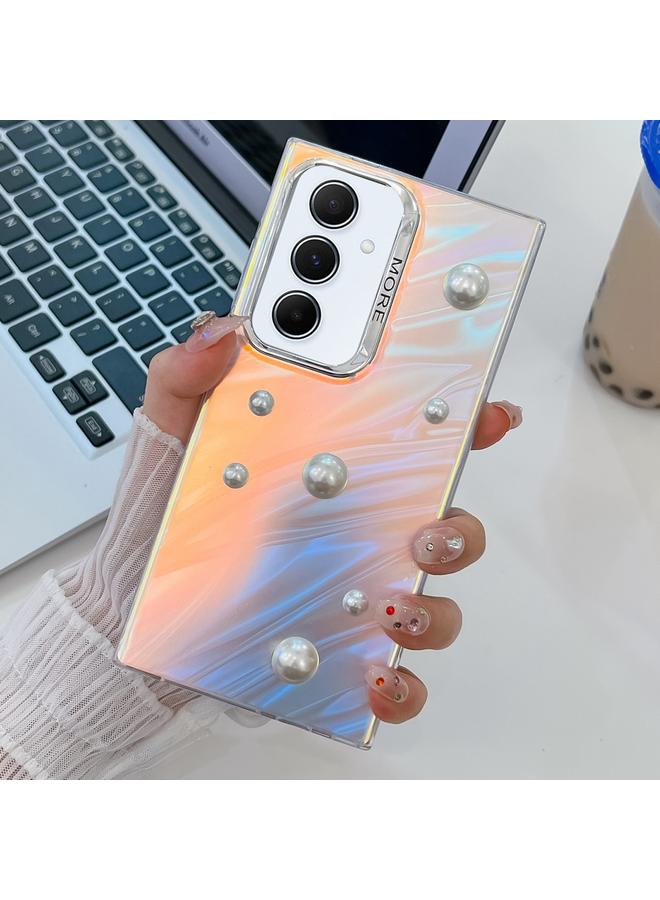 S-TOP Case For Samsung Galaxy A55 5G Electroplating Pearl Laser Texture TPU Phone Case - Image 1