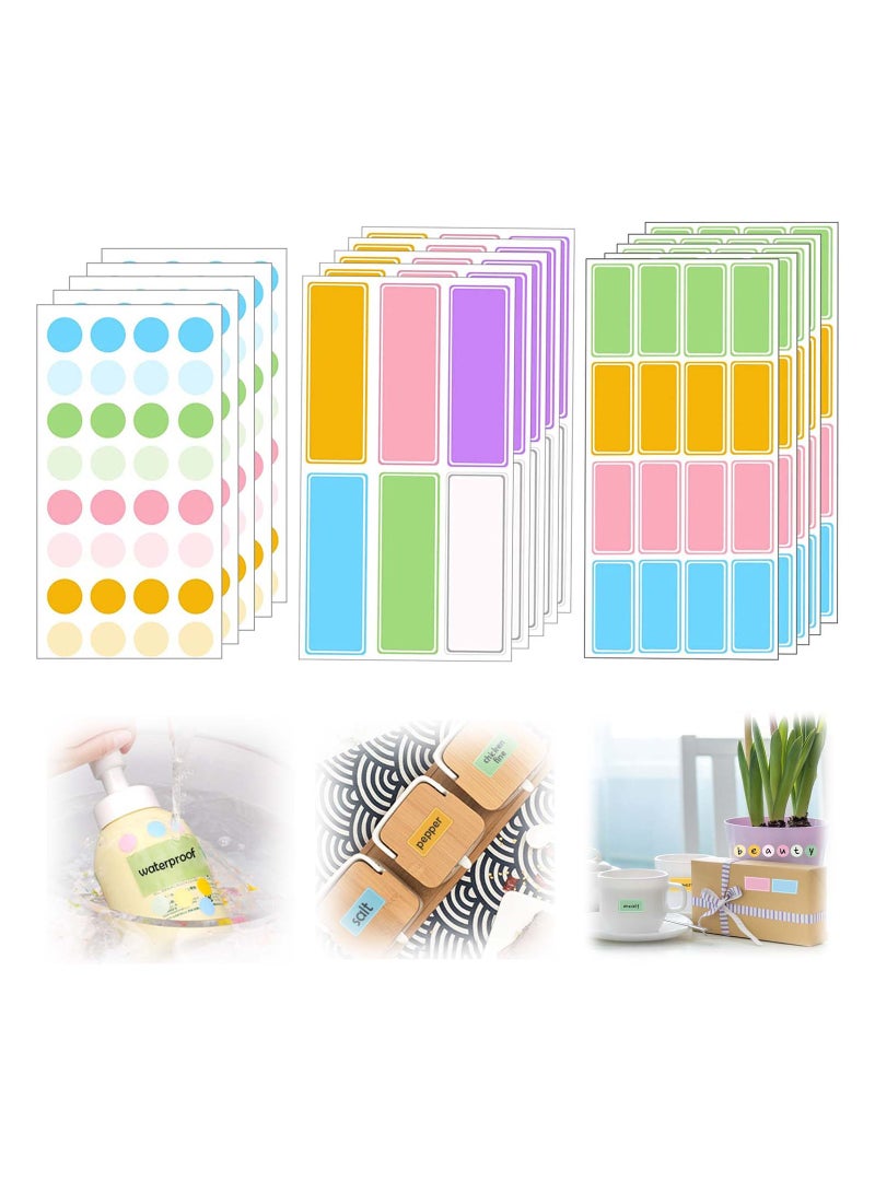 SYOSI 380Pcs Waterproof Labels NameTag Stickers Bottle Removable Label for Water Bottles and Daycare Kids School Supplies Spice Jars Home Storage Containers - Image 1