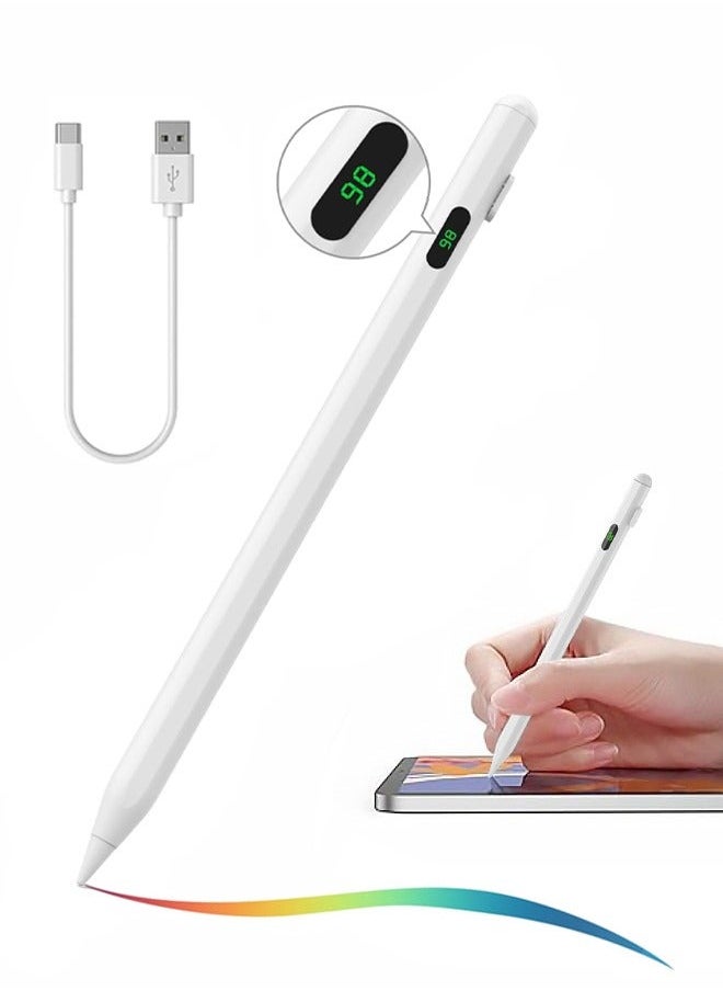 Generic - 2024 New iPad Pencil with Battery Display, Stylus Pen with Magnetic & Tilt-Sensitive Design & Fast Charging For Apple iPad 2018 and Later, White(Just for Apple) - Image 1