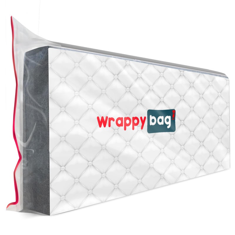 Wrappybag حقيبة WRAPPYBAG الواقية من البلاستيك لحماية المرتبة بحجم الأطفال، حقيبة تخزين مقاومة للماء ومضادة للتمزق، للاستخدام في نقل وتخزين الأثاث 28 x 55