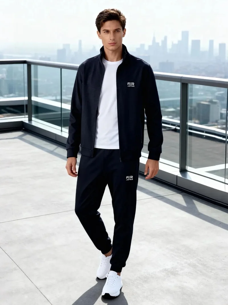 TOMMYLIFE TOMMY Men's Fleece Sweatshirt And Pants Set