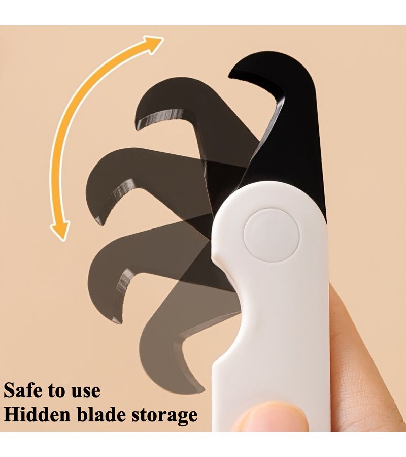 2 Pack Serrated Double Headed Box Cutter Manual Retractable ABS Handle Portable Safe Utility - Image 4