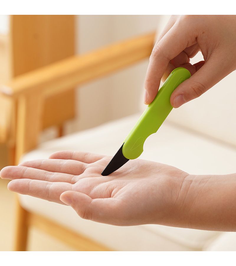 2 Pack Serrated Double Headed Box Cutter Manual Retractable ABS Handle Portable Safe Utility - Image 3