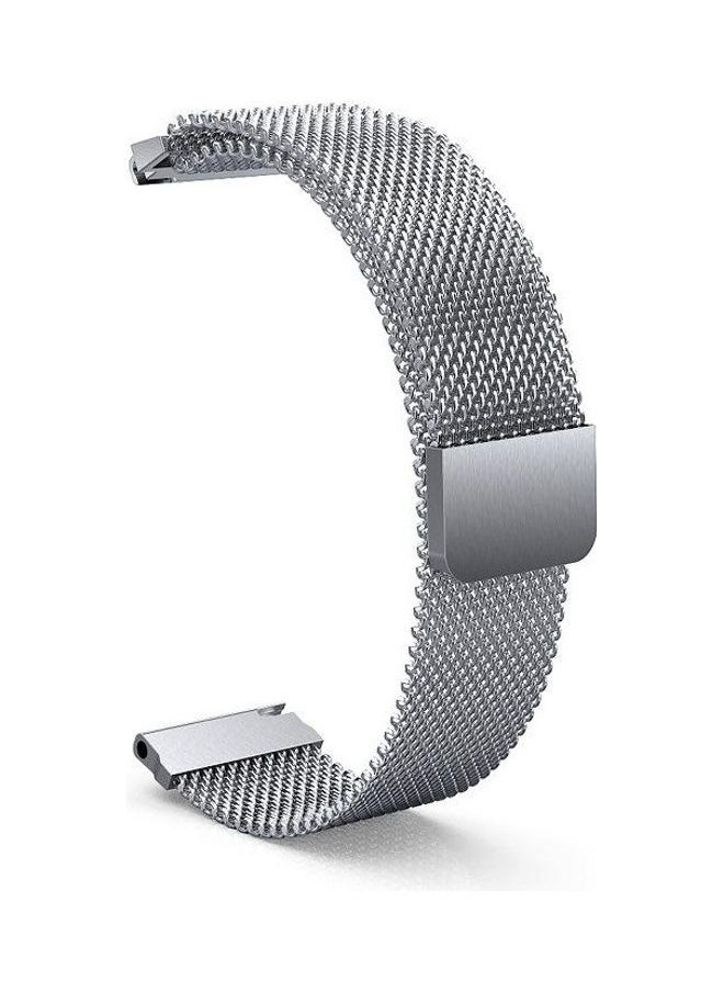 NIBEMINENT - Milanese Steel Replacement Band For Garmin Vivosmart Hr Silver - Image 1