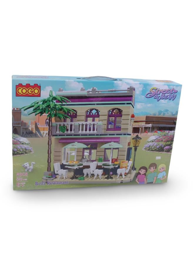Cogo Street View Bella Restaurant Building Blocks Set – 859 Pieces - Image 1