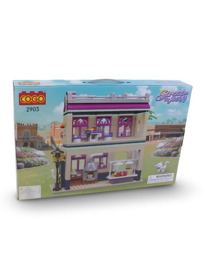 Cogo Street View Bella Restaurant Building Blocks Set – 859 Pieces - Image 2