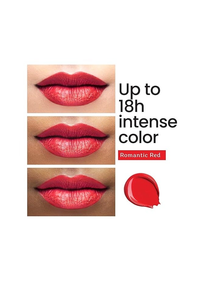 كلر كيوبيد أحمر شفاه سائل مطفي اللون يدوم 18 ساعة من كولور كيوبيد | غني بحمض الهيالورونيك والسيراميد | مقاوم للتحول والتقبيل | لون فوريفر لوف - أحمر رومانسي | 4 مل - Image 3