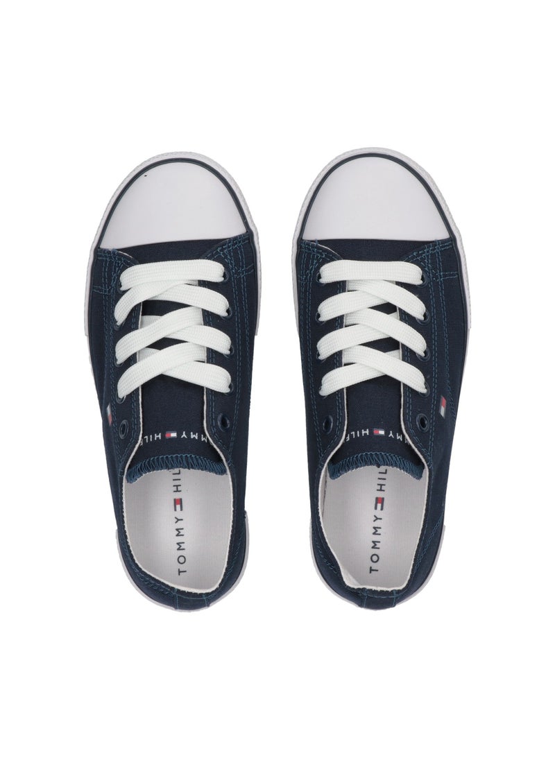 TOMMY HILFIGER - Kids Lace Up Low Top Sneakers - Image 1