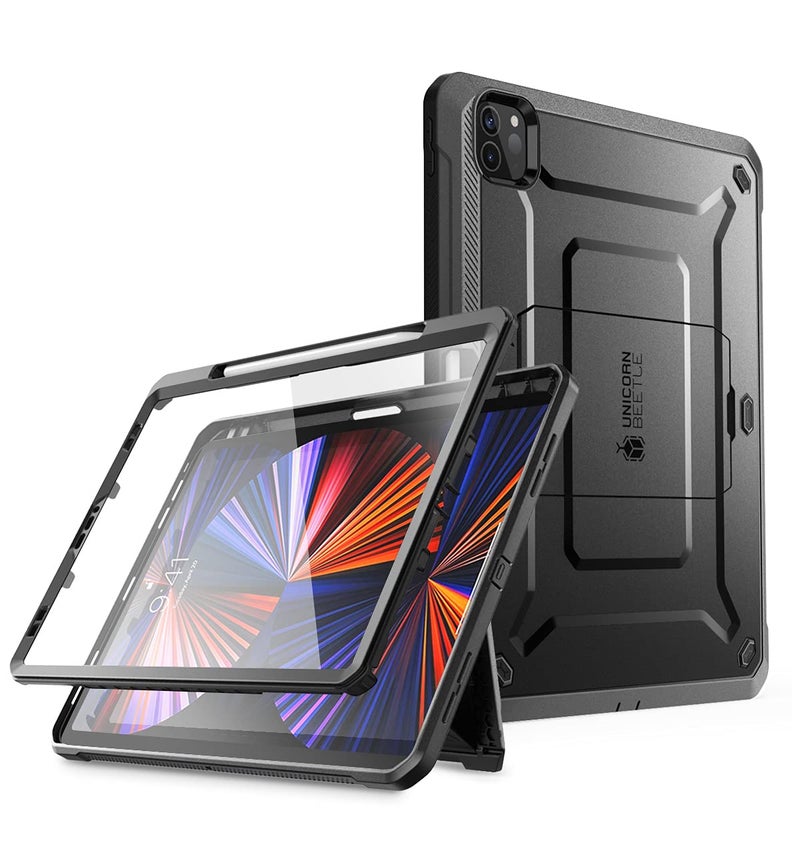 SUPCASE for iPad Pro 12.9 Inch Case 6th/5th/4th generation 2022/2021/2020 (Unicorn Beetle Pro), [Built-in Screen Protector & Stand & Pen Holder] Full-Body Rugged Cover for iPad Pro 12.9 Inch, Black - Image 1