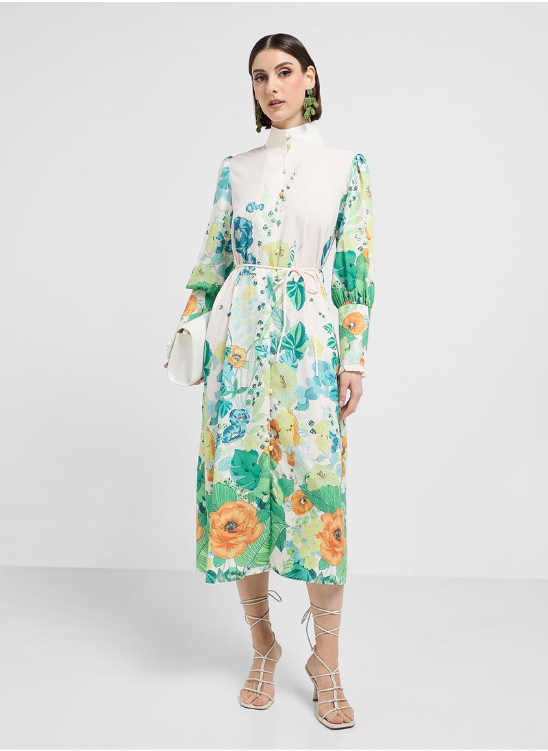 ELLA - Floral Print Dress - Image 1
