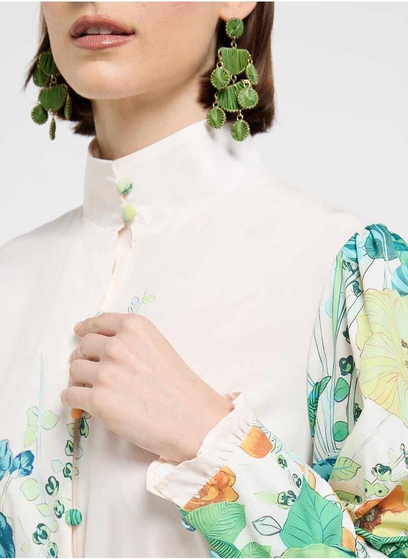 ELLA - Floral Print Dress - Image 1
