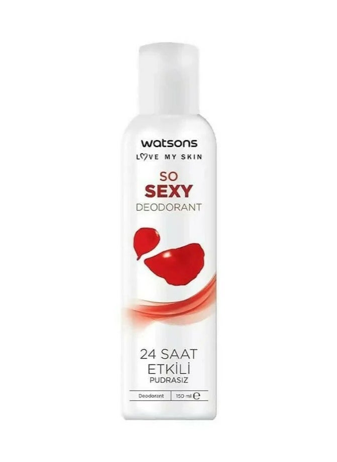 Watsons So Sexy Deodorant 24 Hour Effective Spray 150 ml  - Image 1