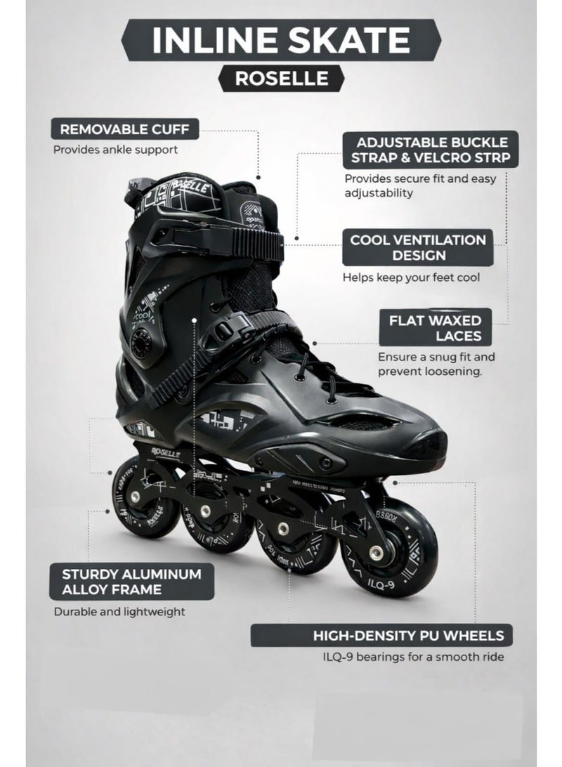 ROSELLE Professional Inline Skates Shoes with High Speed non break Single Row Skating Shoes for Men Women and Youth - Image 2