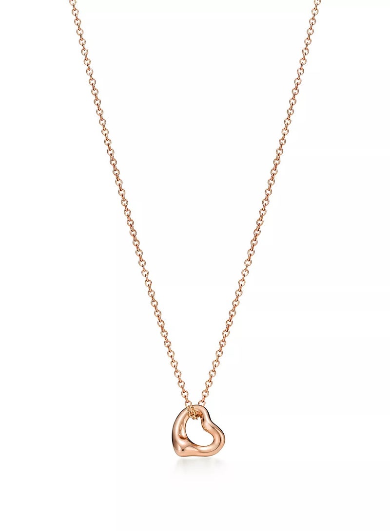 تيفاني اند كو قلادة تيفاني القلب المفتوح باللون الذهبي الوردي - Image 1