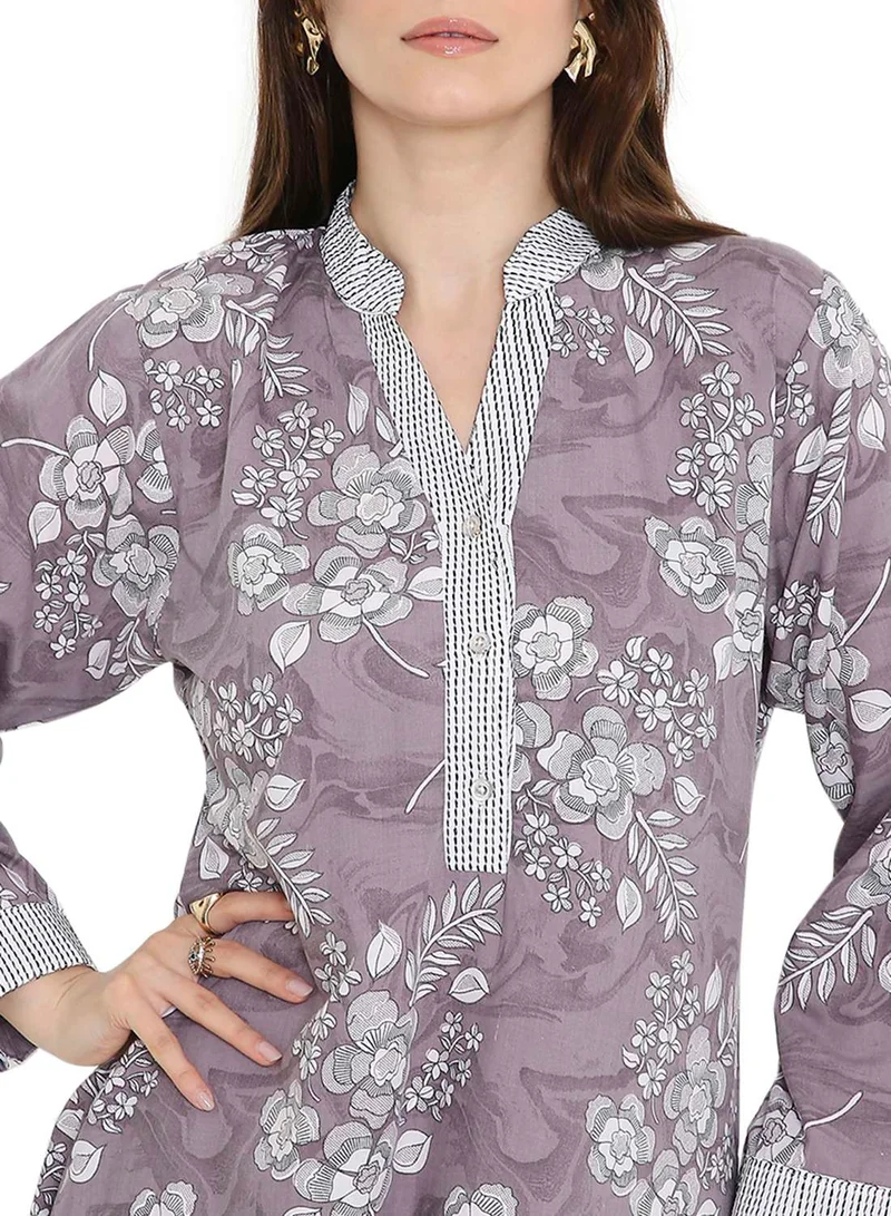 HANA & SARA ELEGANT LONG PRINTED CASUAL STYLED ARABIC  JALABIYA DRESSES