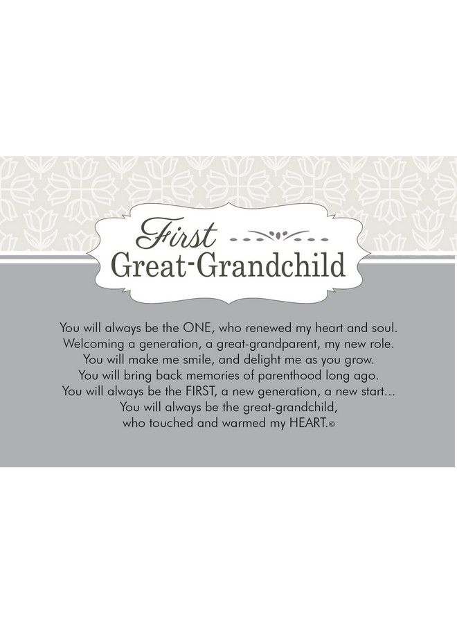 The Grandparent Gift Co. First Great Grandchild Picture Frame White Double Hinged Tabletop Photo Frame Holds 4"X6" Pictures Or Ultrasounds Includes Beautiful Sentiment/Poem And Accented White Ribbon (Great Grandchild)  - Image 3