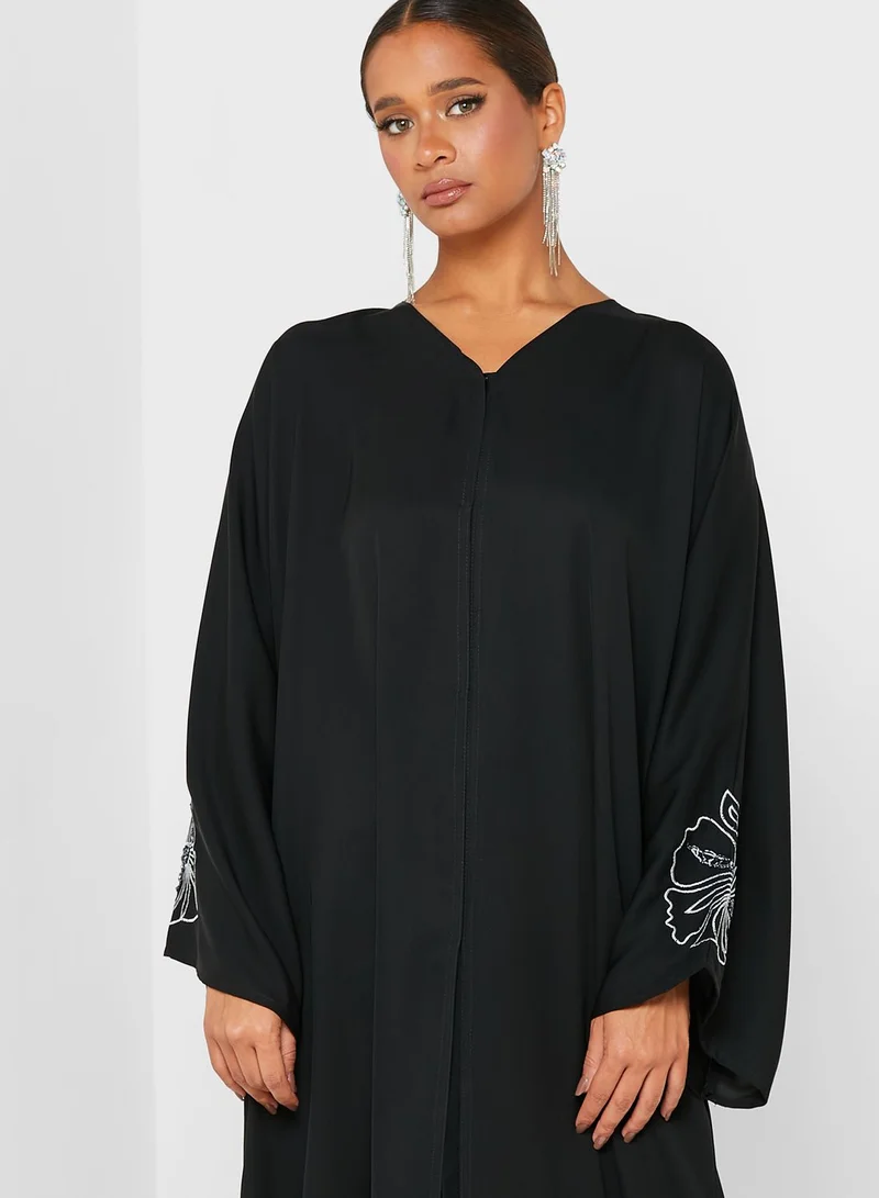 Khizana Embellished Detail Abaya With Sheila