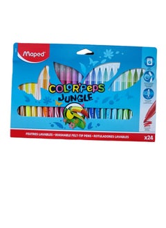 Maped 24-Piece Color'Peps Jungle Felt-Tip Pen Set Multicolour  - Image 1