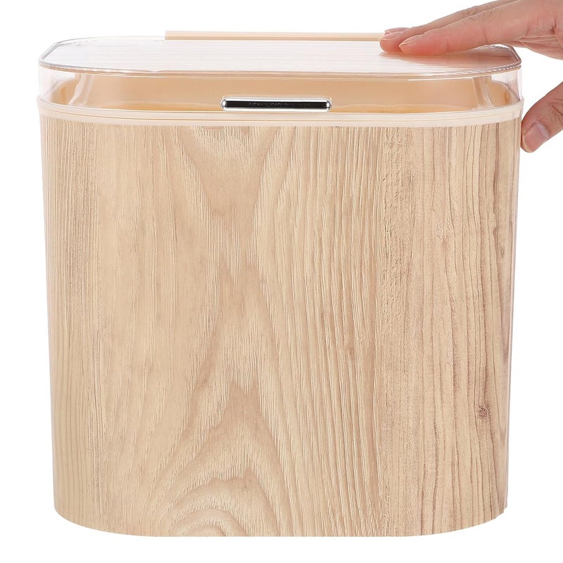 Beavorty Wall Mounted Trash Can Large Capacity with Spring Lid, Adhesive Stick-on Plastic Waste Bin for Kitchen Cabinet, Pantry Door, Bathroom, Space-Saving Under Sink Compost Bin - Image 4