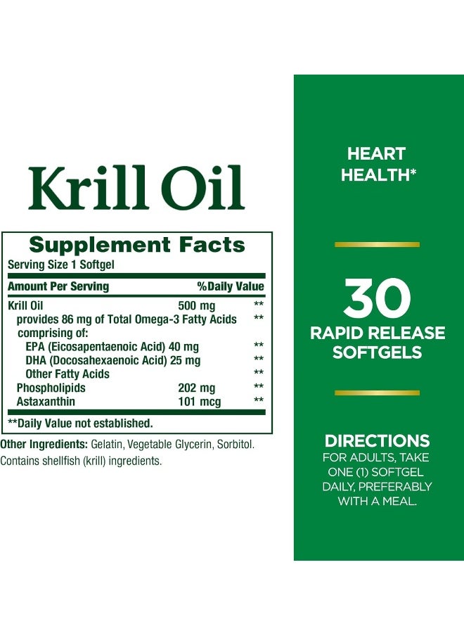 NATURE'S BOUNTY Krill Oil 500Mg - 30 Softgels  - Image 2