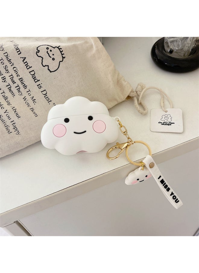 Generic Suitable For Cute Cloud Magic Sound Earphone Set Beats Studio Buds Protection Soft Shell A Generation Of Hair-Color:Lovely Clouds-Model:beats Studio Buds  - Image 1