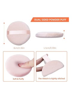 MIRFA 10 Pieces Soft Washable Face Powder and Cosmetic Round Puffs  - Image 4