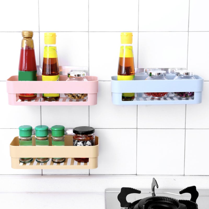 Bathroom Toilet Shelf Kitchen Storage Box Organizer Basket Toiletries Storage Rack Wall Mounted (Light ) - Image 2