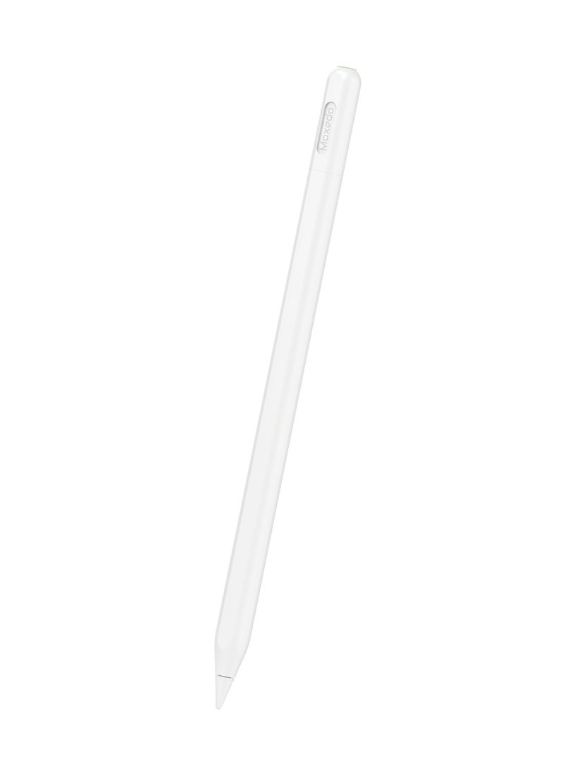 Moxedo Title: Moxedo Prestivo Active Capacitive Stylus Pen Magnetic and Type-C Charging Port Palm Rejection Wireless Charging Compatible for Apple iPad 2018 and Later Version -White  - Image 1